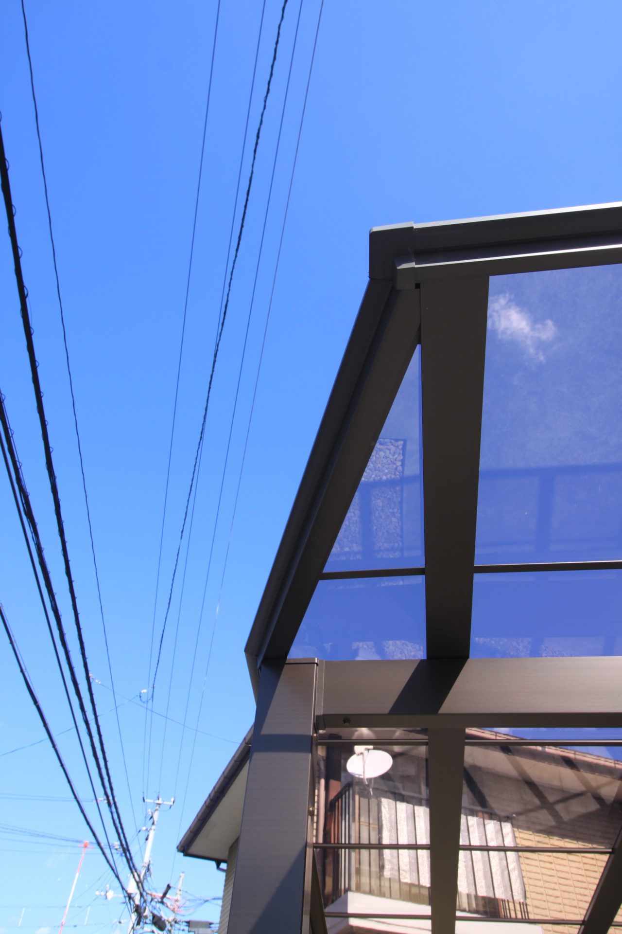 カーポート屋根斜めカット